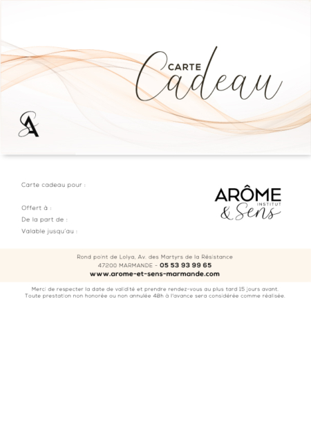Chèque cadeau du montant de votre choix